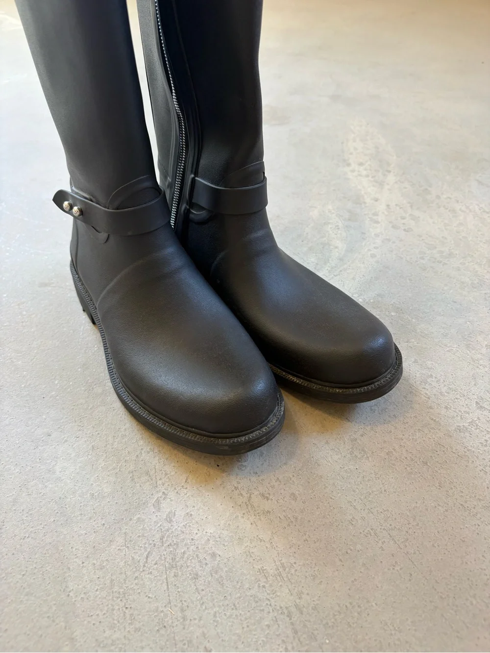 Rag & Bone Black Knee High Tall Rain Boots size 40 / US 9.5